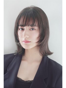モッズ ヘア 銀座店(mod's hair) ツヤ髪 外ハネ ワンカール ウルフ レイヤーミディ