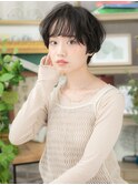 黒髪刈り上げ女子くせ毛風マッシュショートa戸頭20代30代40代