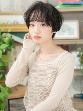 カバーヘア イヴ 戸頭店(COVER HAIR EVE) 黒髪刈り上げ女子くせ毛風マッシュショートa戸頭20代30代40代