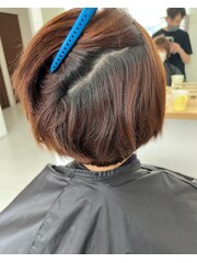 【LS HAIR菊地】地毛風縮毛矯正と透け感ベリーショート