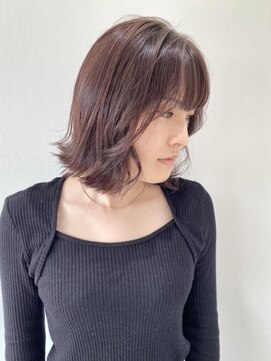 フォーク FOLK 【FOLK】透明感バイオレットブラウン☆似合わせ外ハネボブ♪