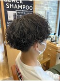 波巻きパーマ