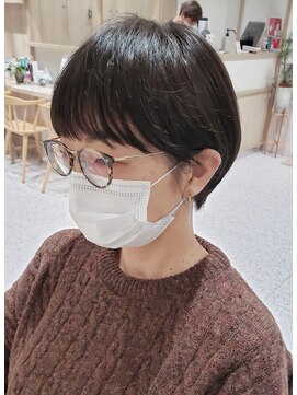 ゼストソエル(ZEST soell) ダークアッシュ×マッシュショート