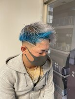 メンズ ラピス 横浜店(Men’sLapis) ホワイトカラー×ターコイズブルー