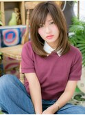 大人かわいい斜めバングミルクティーアッシュc5戸頭20代30代40代