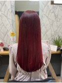鮮やか艶カラーロングストレート 20代30代40代50代
