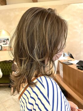 ビュートリアム265(BEAUTRIUM 265) ミディアムレイヤー/レイヤーカット/銀座/ウルフヘア/ハイライト