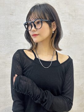 ロンドアリシア 金山(Lond Alexia) 外ハネボブ/切りっぱなし/ブリーチなしWカラー/縮毛矯正5211