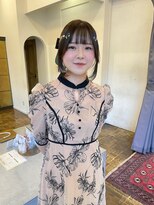 ヘアーアイスカルテット(HAIR ICI QUARTET)&nbsp;お呼ばれヘアアレンジカチモリミディアム立体リボンヘアー
