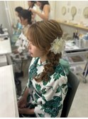浴衣にも合う綺麗めサイドラプンツェルヘア