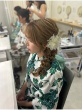 ラモ(RAMO) 浴衣にも合う綺麗めサイドラプンツェルヘア