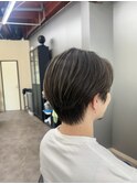 ハイライトカラー×センターパート