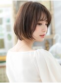 ■インナーカラー小顔補正カットミニボブ401-3戸田公園30代40代