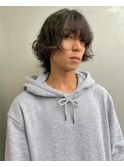 メンズ波巻きパーマ/アンニュイ