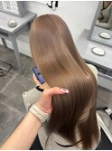 クラゲヘアー/小顔に見せるヘア/ココアベージュ/栄