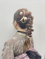 バサラ 横浜駅前店(VASARA)&nbsp;横浜/着物ヘア/編み下ろし/ポニーテールアレンジ