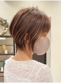 40代50代ハイライト銀座白髪ぼかしひし形くびれショートE