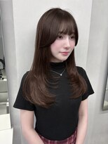 プリアバイポプルス 渋谷(pria by popls)&nbsp;ロングレイヤーハッシュカット顔周りレイヤーカット韓国ヘア