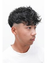 ヨファ ヘアー 芦屋店(YOFA hair)&nbsp;メンズカットスキンフェードスパイラルパーマベリーショート0806