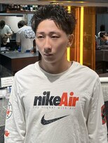 ブラック(BLACK)&nbsp;ボックススパイキーショート／メンズパーマ／メンズカット