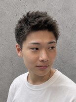 フジヤマバーバーショップ アジト(FUJIYAMA BARBER SHOP ajito)&nbsp;アップバング×束感メンズショート メンズ/明石/西明石/大久保
