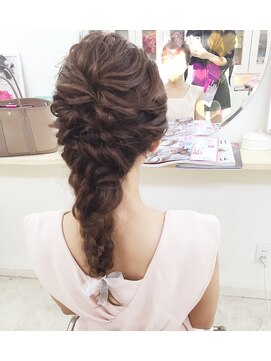 ヘアーセットサロン ピンキー(Hairset Salon Pinky) Pinky*編み下ろしアレンジ
