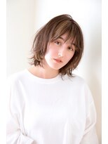 【aRietta】20代30代40代 ウルフ×ハイライト×シフォンベージュ