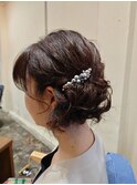 結婚式参列＊華やかなサイドアップスタイル