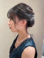 マイラ 銀座(myla)&nbsp;後れ毛三つ編み込みシニヨン結婚式二次会ヘアアレンジアップ☆