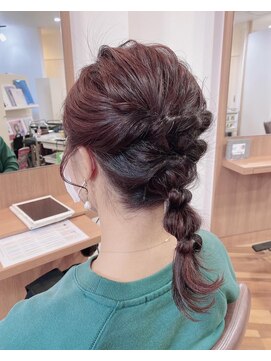 ルシードスタイルビーシャイン(LUCIDO STYLE B SHINE) 豊橋ビーシャイン★ピンクパープル×編みおろしアレンジ