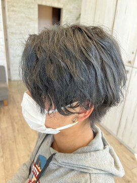 ラ メール ヘア デザイン(La mer HAIR DESIGN) ラフパーマ×センターパート