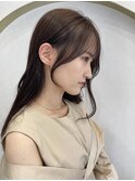 愛され顔まわりレイヤーマロングレージュ