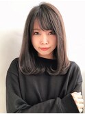 グレージュカラー 韓国ヘア 顔まわり イヤリングカラー 11
