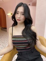 ボタン シブヤ(VOTAN SHIBUYA)&nbsp;艶カラー/レイヤーカット/韓国ヘア/オリーブグレージュ