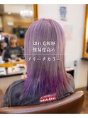 切れ毛履歴の難易度高め、ブリーチカラー！