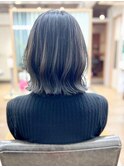 韓国前髪顔周り×黒髪レイヤーボブ[横浜/縮毛矯正/前髪縮毛矯正]