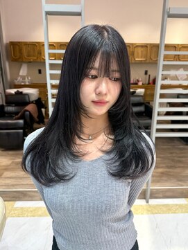 リー 梅田(Lee) ブリーチなしカラー/暗髪/コリアンブラック