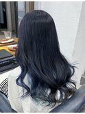 インナーカラー×ブルーブラック