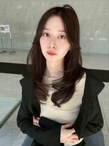 ユーフォリア 渋谷グランデ(Euphoria SHIBUYA GRANDE)&nbsp;レイヤーカット　ヘーゼルベージュ　顔まわりカット