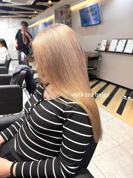 ラピス 大阪アメ村店(Lapis) 大人気、明るめのカラーするならミルクティーベージュ！