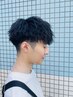 【夏限定】カット+ツイストパーマ、眉カット