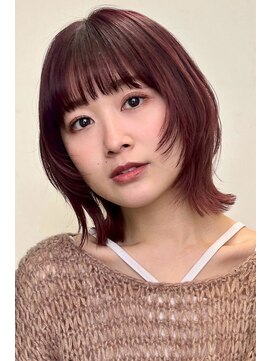 ガーデン 銀座(GARDEN) 顔まわりレイヤー/くびれヘア/アプリコットオレンジ夏/20代/30代