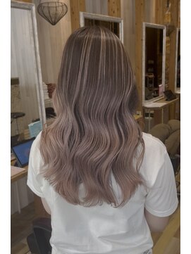 ラグーン(LAGOON) バレイヤージュグレージュハイライトダブルカラーケアブリーチ