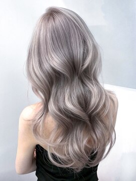 アルバム 池袋(ALBUM) ロングハイトーンホワイトベージュ顔周りレイヤー_ba573471