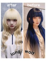 ガルボヘアー 名古屋栄店(garbo hair) #プルエクステ#エクステ#ハイトーン#ロングウルフ#ブリーチ