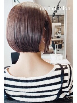 アン たまプラーザ(un) コンパクトボブ【たまプラーザ髪質改善オージュア認定サロン】
