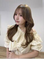 ヒョンミョン ライズバイレボ 柏西口店(hyon myon/RISEbyREVO) 顔周りカット/レイヤーカット/ヘーゼルベージュ