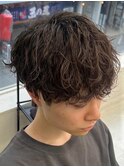 フェザーパーマサーフカール刈り上げセンターパート