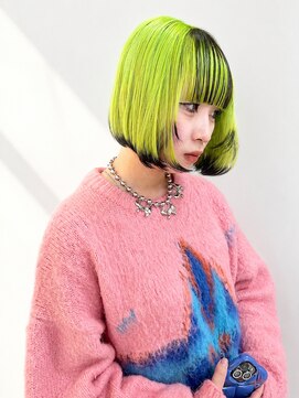 ユイマァル 倉敷(YUIMARL) 倉敷デザインカラー20代30代40代派手髪カラーネオンイエロー