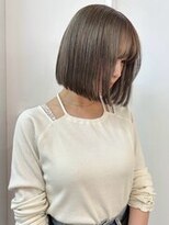 リサプラン(RISA plan)&nbsp;オリーブグレージュ 透明感カラー 切りっぱなしボブ 艶髪 2